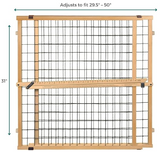 MyPet North States 50" Extra Wide Wire Mesh Petgate: Made In USA, Hassle Free Install With No Tools. Pressure Mount. Fits 29.5"-50"