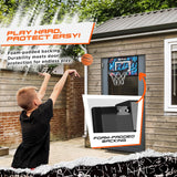 AND1 Mini Basketball Hoop: Pre-Assembled Indoor Basketball Hoop with Flex Rim, 18 inches x 12 inches, Includes Two Deflated 5 Inch Basketballs & Inflation Pump, Basketball Hoop for Kids