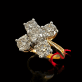 Diamond Lady's Ring 18k Yellow Gold D5=1.52/5.15