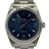 Rolex Airking 14000 34mm Automatic Blue Dial Watch