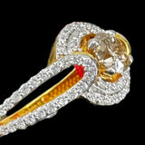 Diamond Lady's Ring 18K Yellow Gold Diamond70=0.49/ 3.56gm
