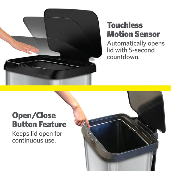 Glad Motion Sensor Stainless Steel Trash Can 50L Cash Converters