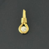 18K Yellow Gold Knot Design Diamond Pendant (1.3gm)