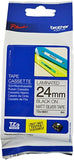 Brother TZeM951 Labelling Tape Cassette 24mm Black On Matte Silver