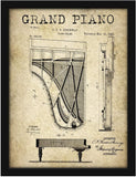 Poster Hub Music Instrument Grand Piano Vintage Patent Art Decor