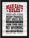 Poster Hub Man Cave Rules Art Decor