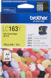 Brother LC163Y Original Ink Cartridge Compatible with DCP MFC Series 600 Pages Yellow