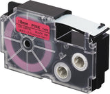 Casio XR18FPK Flourescent Type Tape 5.5 m Black On Pink