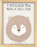 Poster Hub Animal Pun Missed You No Lion Art Decor
