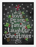 Poster Hub Chalk Drawing Christmas Joy Love Peace Chalk Motivational Art Decor
