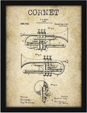 Poster Hub Music Instrument Cornet Vintage Patent Art Decor