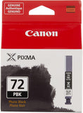 Canon 72 PBK Photo Black Standard Yield Ink Cartridge Works With PRO10 6403B002AA