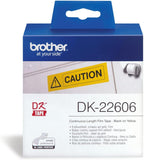 Brother DK22606 Continuous Length Film Tape 62mm X 15.24mm Black On Yellow