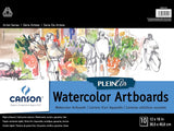 Canson Plein Air Watercolor Art Board Pad For Watercolor Ink Gouache And Acrylic 12x16 Inch Set Of 10 Boards