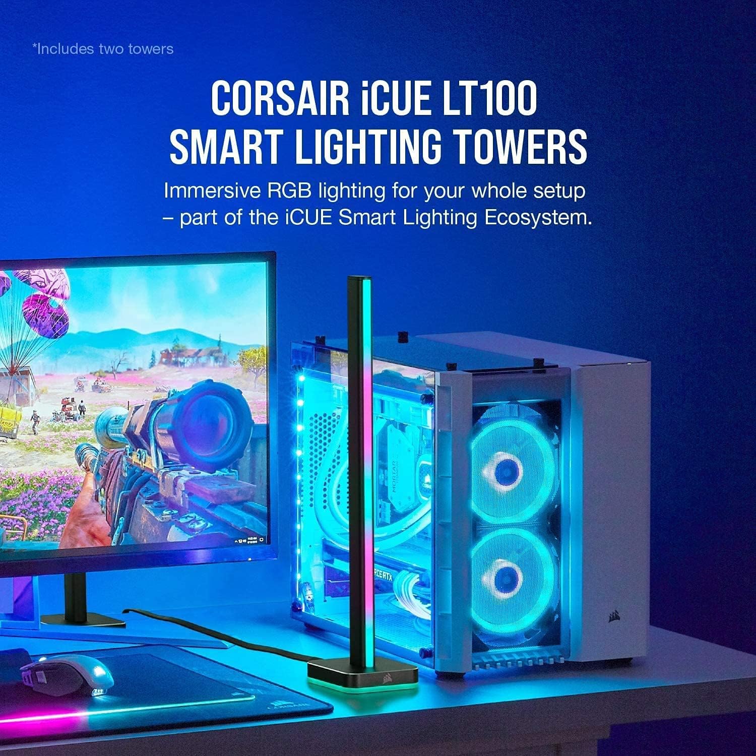 Corsair iCUE LT100 Smart Lighting Towers Starter Kit Black