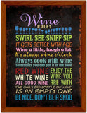 Poster Hub Wine Rules Colours Art Decor