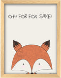 Poster Hub Animal Pun For Fox Sake Art Decor