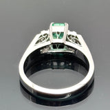 Emerald with Diamond Ring (Cert)