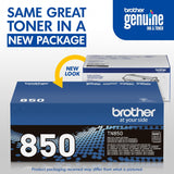 Brother Genuine TN850 Genuine High Yield Toner Cartridge Replacement Black Toner Page Yield Up To 8000 Pages