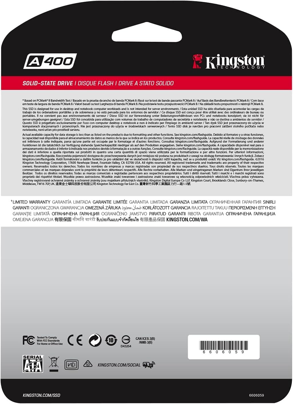Kingston A400 Solid State Drive 240GB Black