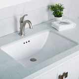 Kraus KCU251 Elavo 23inch Rectangular Undermount White Porcelain Ceramic Bathroom Sink With Overflow
