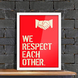 Poster Hub Respect Team Work Art Decor