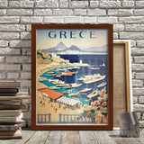 Poster Hub Greece Vintage Travel Art Decor