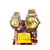 Rolex Men 16013 And Rolex Lady 69173 Half Gold Automatic Watch Bundle Deal