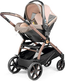 Ypsi Compact Single to Double Stroller Beige Pink And Rose Gold