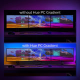 Philips Hue Play Gradient Lightstrip For PC 3x24to27inch Triple Monitor Setup