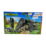 Schleich Dinosaurs, Dinosaur Gifts for Boys and Girls, Dinosaur Playset Cave and Realistic Dinosaur Figures, 7 pieces, Ages 4+