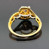 50% Off! 18K Yellow Gold Diamond1=0.70ct, D62=0.58ct Ring 3.8gm