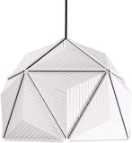 Qualy Design QL10248-WH Icosa Stripe Pendant Lamp, White