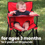 Ciao Baby Portable High Chair For Babies And Toddlers Red