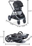 Joovy Qool Stroller, Customizable Stroller, Single, Double, Triple, Grey Melange (MISSING BAR SAFETY HANDLE BAR)