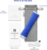 FOREO ESPADA Cobalt Blue LED Light Acne Treatment Device, FDA-approved, Medical-grade Silicone, Smart Skin Sensor, Precise Targeting Light, Signature T-Sonic Massage, 50 uses/Charge