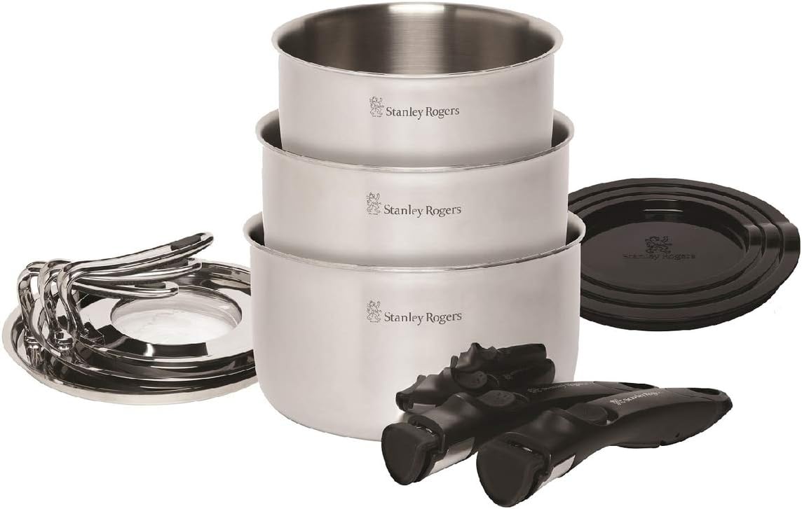 Stanley Rogers HW0900 Rogers Clever Stack 3pcs Saucepan Set Silver