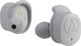 Audio-Technica ATH-SPORT7TWGY SonicSport Wireless In-Ear Headphones, Gray