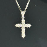 PT900/850 Cross Diamond=0.30ct Necklace (2.7gm) L: 40cm