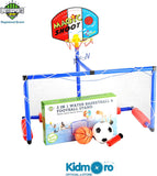 Kidmoro United Sports 2 in 1 Aquatic Basketball & Football Stand Game Set, Orange