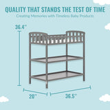 Dream On Me Emily Changing Table In Steel Grey