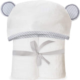 SAN FRANCISCO BABY Bear Ears Hooded Bamboo Towel 35in x 35in White
