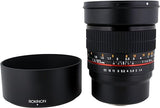 Rokinon 85M-MFT 85mm F1.4 Ultra Wide Lens for Micro Four-Thirds Mount Fixed Lens for Olympus/Panasonic Micro 4/3 Cameras