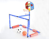 Kidmoro United Sports 2 in 1 Aquatic Basketball & Football Stand Game Set, Orange