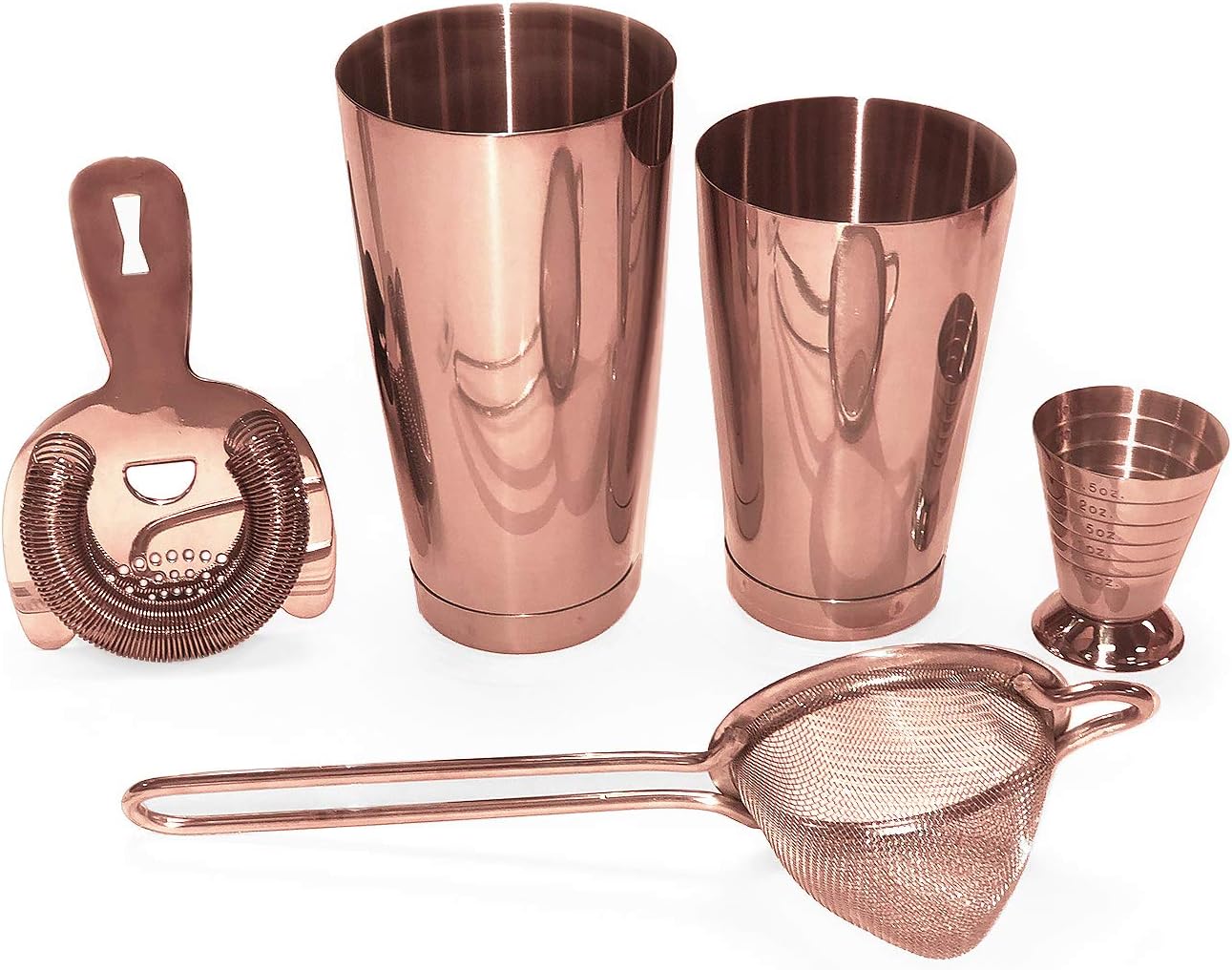 Barfly M37106CP Shaking Set, 5-Piece, Copper
