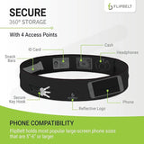 FlipBelt Running Belt for Phones, Storage Running Waist Pack