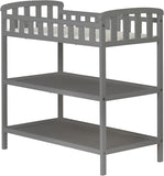 Dream On Me Emily Changing Table In Steel Grey, Comes With 1" Changing Pad, Features Two Shelves, Portable Changing Station, Made Of Sustainable New Zealand Pinewood