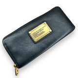 Marc Jacobs Leather Long Wallet Black 20 x 9 cm