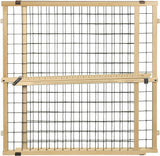MyPet North States 50" Extra Wide Wire Mesh Petgate: Made In USA, Hassle Free Install With No Tools. Pressure Mount. Fits 29.5"-50" Wide (31" Tall, Sustainable Hardwood)