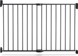 Munchkin Push to Close Baby Gate, Hardware Mounted Safety Gate for Stairs, Hallways and Doors, Extends 28.5" to 45" Wide, Metal, Dark Grey